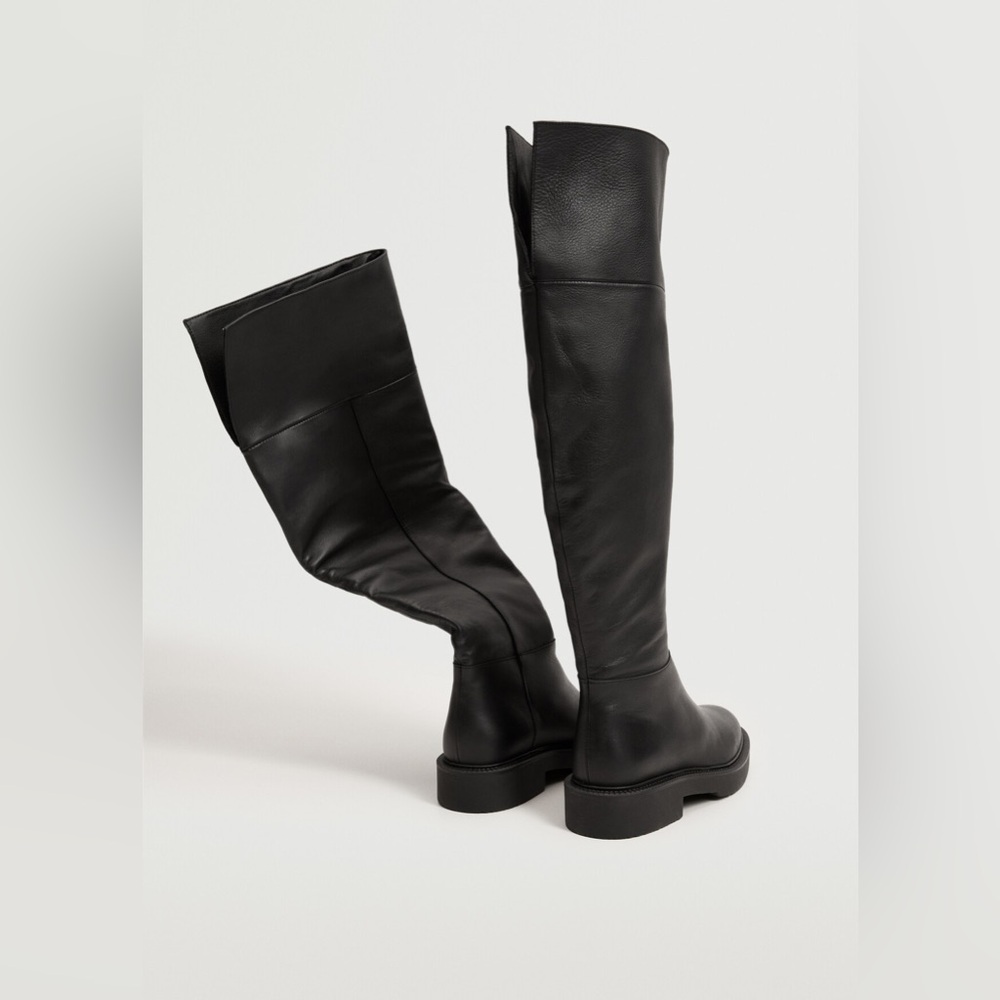 Leather boots with tall leg - Picture 3 of 5
